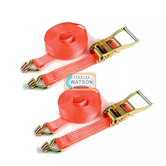 Heavy Duty RATCHET STRAPS Trailer Truck Tie Down Cargo Lashing to BS EN12195-2