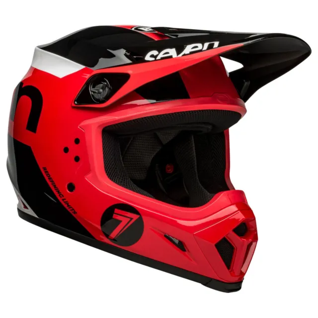 Bell Mx-9 Helmet Mips Motocross Mx Bike - Seven Phaser Red / Black