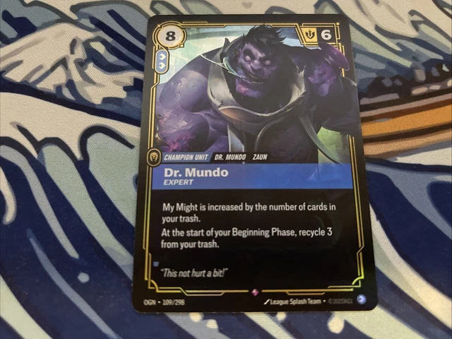 RIFTBOUND LEAGUE of Legends Origins Dr. Mundo Expert 109/298 Near Mint ...