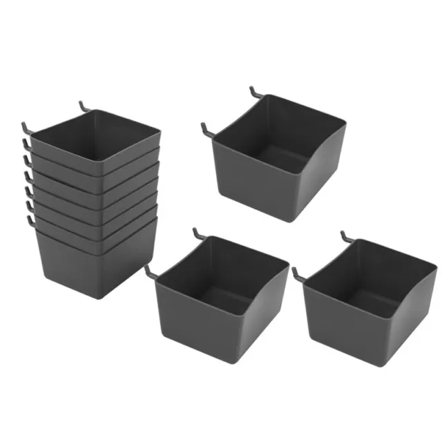 10 pezzi Pegboard Box, Pegboard Bin Kit, Pegboard Cestino Conservazione OrganizzatoJ3