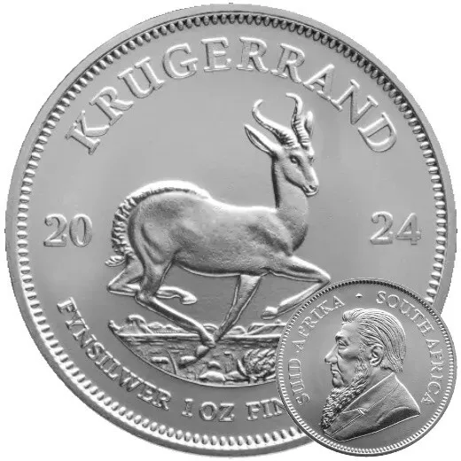 Krügerrand 2024 Silbermünze 1oz Silber Ag 999 Südafrika 1 Rand Springbock