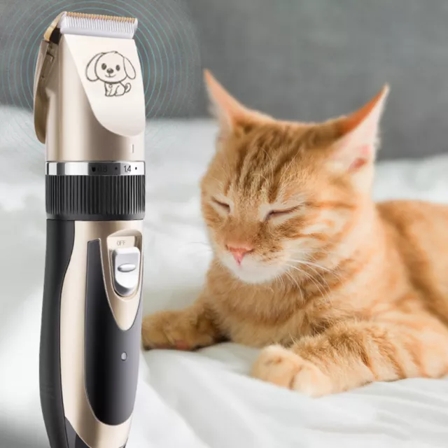 USB Pet Dog Electric Shave Clipper Hair Low Noise Cordless Cat Grooming Trimmer 3