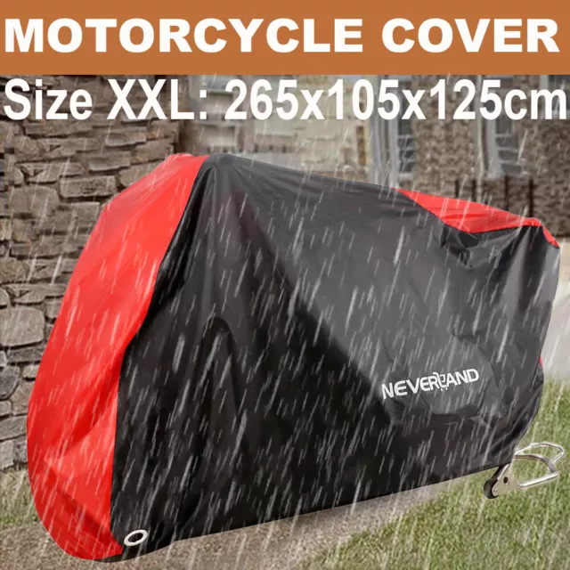 Waterproof XXL Motorcycle Motorbike Scooter Cover Rain Dust Sun UV Protector UK