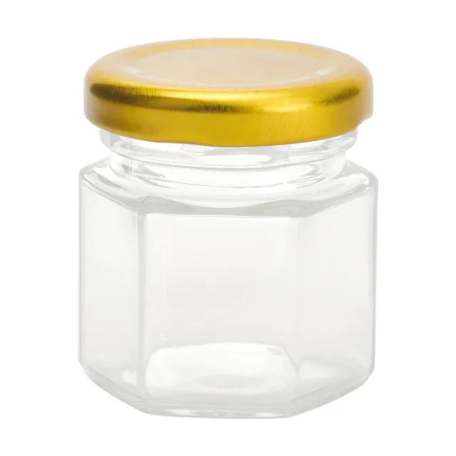 30PCS 45ml Glass Mini Honey Jars Airtight Preserve Bottles Jam Jar Pot With Lids 2