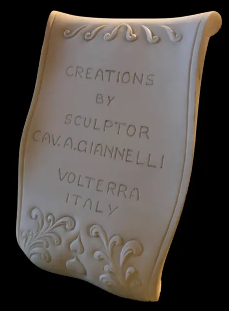 Creations by Sculptor Cav. A. Giannelli  Retail Ceramic Advertising Display Sign