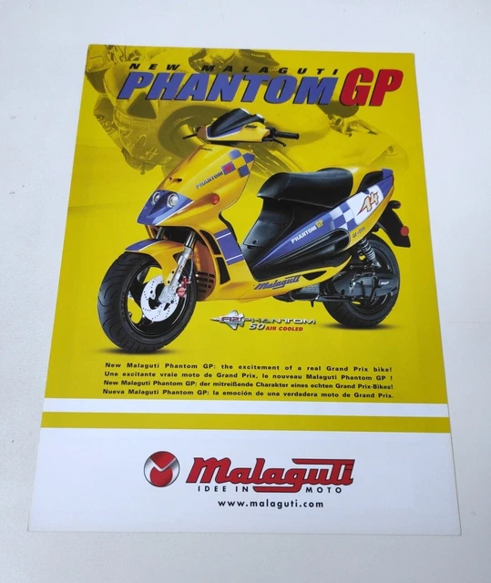 Malaguti Phantom GP 50 de 2004 Multilingue Prospectus Catalogue Brochure Moto