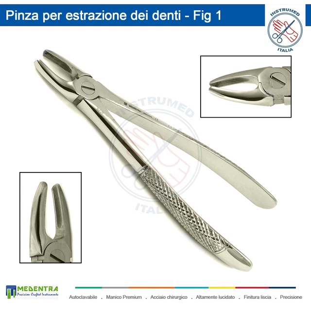 Strumento Odontoiatrico Estrazione Denti Pinza Per Estrazione Molare Superiore - In Acciaio Inox, Modello Fig. 79, Per Uso Dentale Chirurgico Pinza Estrattore Dente - Foto 9