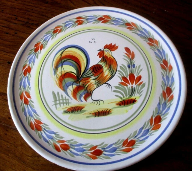 RARE PLAT SOUS plat faïence de HENRIOT QUIMPER COLLECTION Numéroté