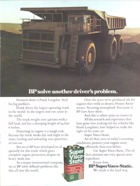 BP solve another problem Super Visco-static Oil  :- Original Vintage 1975 Advert