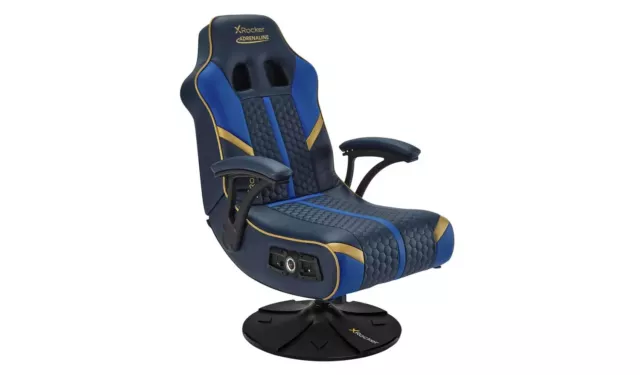 X Rocker Adrenaline V3 2.1 Bluetooth Audio Gaming Chair - Black/Blue 9471575 R