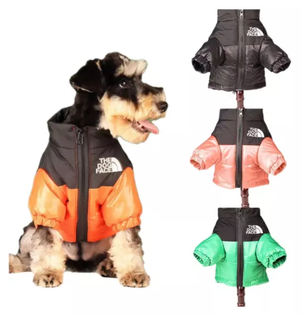 Pet Dog Waterproof Coat The Dog Face Jacket Puppy Winter Warm Cotton Hood 2023