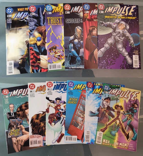 12-issue set! Impulse #13-24 (1996-97) Mark Waid/Humberto Ramos, mostly FN to VF