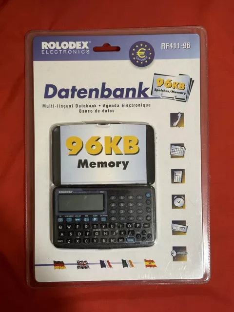 Rolodex RF411-96 Multi-Lingual English German French Spanish DATA BANK New