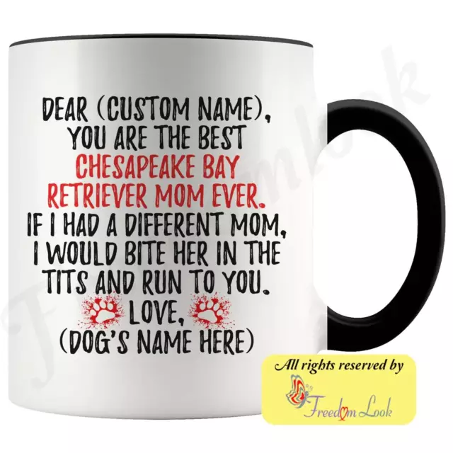 Personalized Chesapeake Bay Retriever Dog Mom Mug Chessie Dog Mommy Present Gift