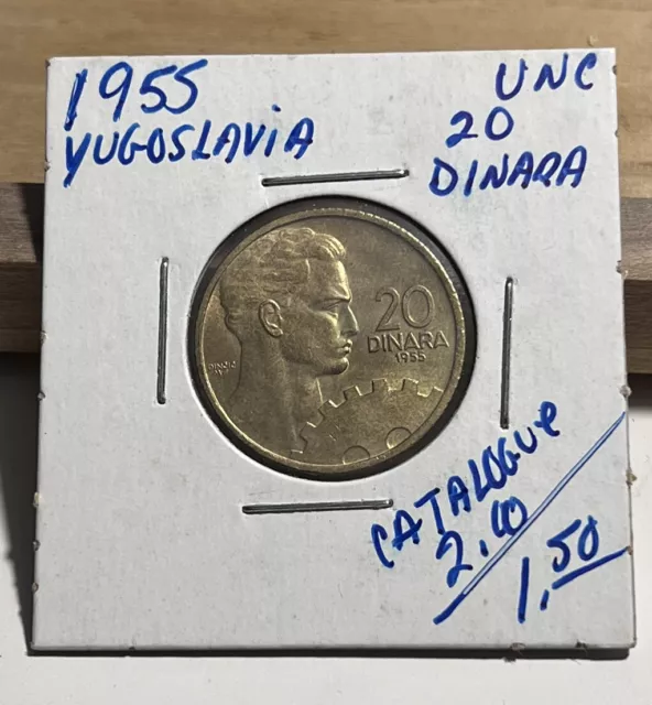 1955 Yugoslavia 20 Dinara UNC (INV F)