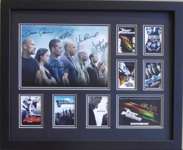 Fast And Furious 1-7 Paul Walker Signed Limited Edition Framed Memorabilia