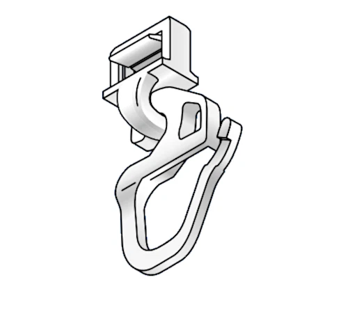 100 Patins à Rideaux Deco-Raum - Glisseurs à Clic Pour Rails 3,6-4mm - Galon Fronceur - Blanc Durable