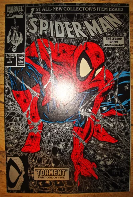Spider-Man 1 Todd McFarlane Silver Cover OOP NM