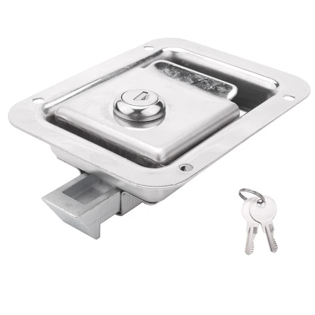 Paddle Slam  with Lock & Key Travel Trailer Lock Stainless Steel RV Door  HQ7
