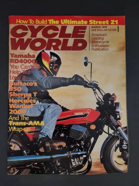1976 March Cycle World Motorcycle Magazine; Vintage Harley-Davidson & Moto Guzzi