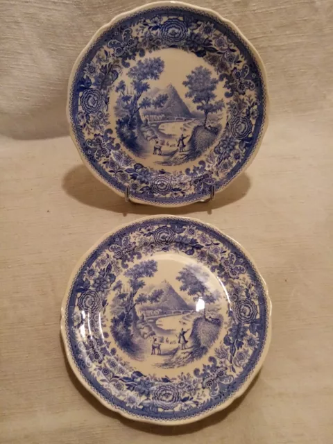 Villeroy & Boch, 2 assiettes à dessert, Burgenland bleu