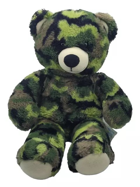 BUILD A BEAR MILITARY ARMY CAMO CAMOUFLAGE teddy BEAR 16"PLUSH CUDDLY SOFT TOY