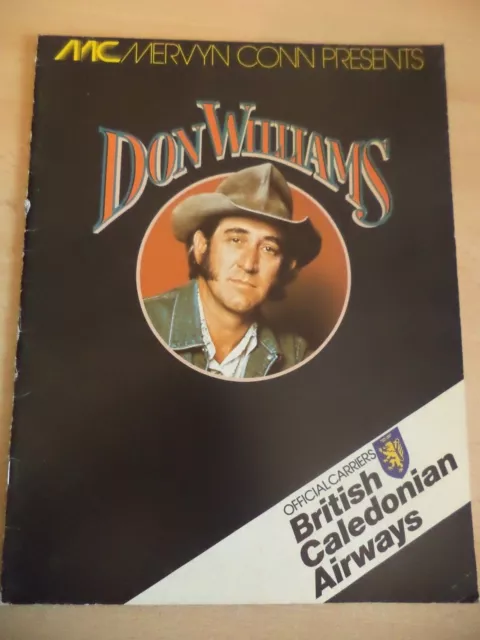 OLD VINTAGE 1980S don williams TOUR PROGRAMME COUNTRY & WESTERN MUSIC book