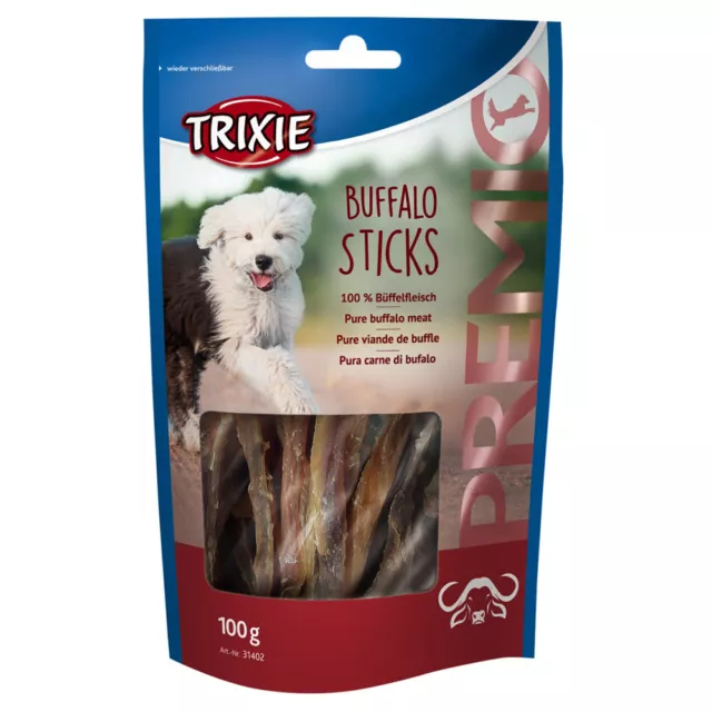 Trixie Premio Bâtonnets de Buffalo 100 G, 6 Emballages, Snack pour Chiens, Neuf