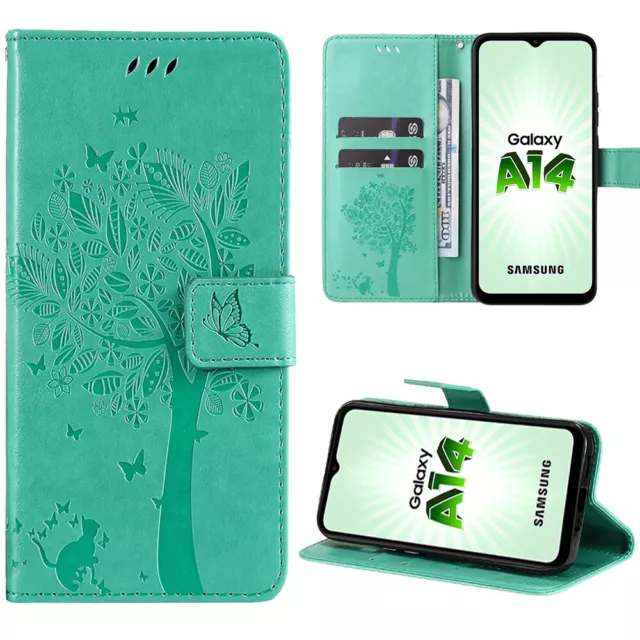 Coque Housse pour Samsung Galaxy A23 A14 A53 A54 A34 A04s A13 4G/5G Motif Arbre