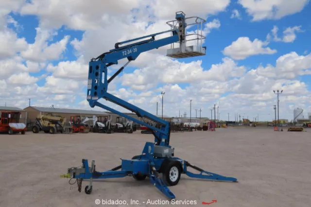 2014 Genie TZ-34 20  34' Electric Towable Boom Lift Aerial Platform