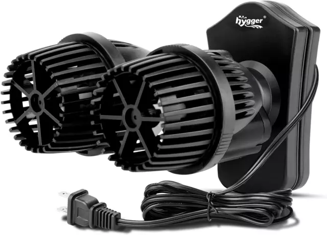 2100GPH Double Head Aquarium Wave Maker, Quiet 5W Aquarium Circulation Pump, wit