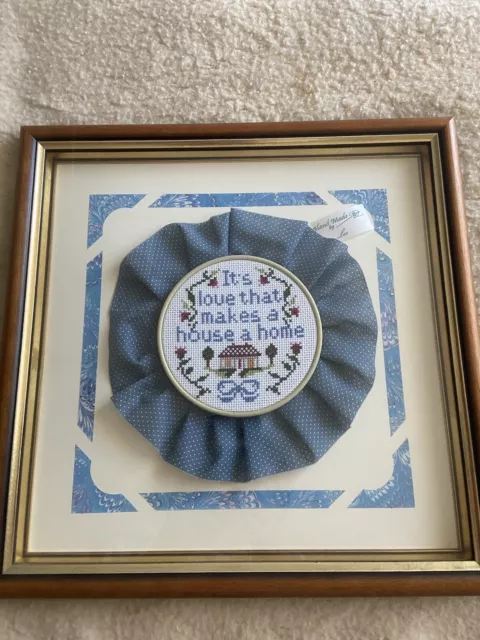 Completed Professionally Framed Cross Stitch