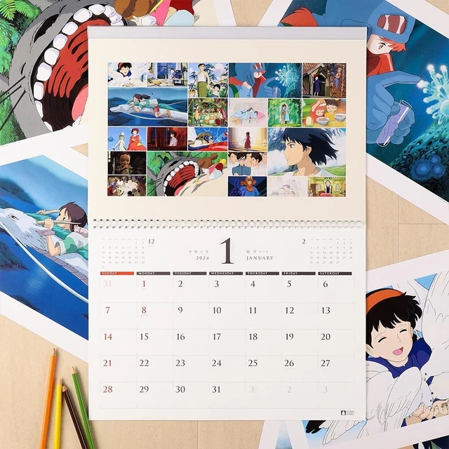 2025 ART FRAME Calendar of Studio Ghibli Works 58.90 PicClick