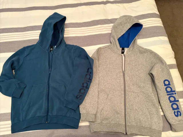 Kids Adidas Zip Front hoodie Size 11-12y