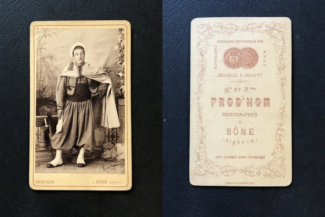 HOMME ENTURBANNÉ & TENUE TRADITIONNELLE D'ALGÉRIE, CDV GEISER