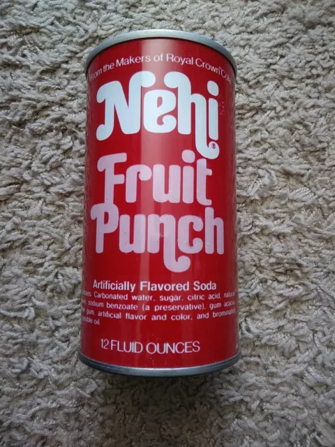 Vintage Nehi Fruit Punch Soda Pop Can 12oz Straight Steel Royal Crown Chicago IL