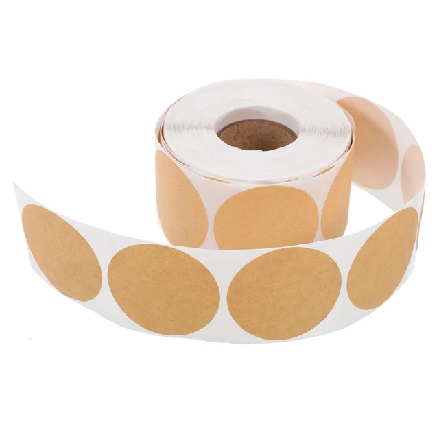 3 ROLLS WRITABLE Kraft Paper Stickers, Blank Self-Adhesive Labels for ...