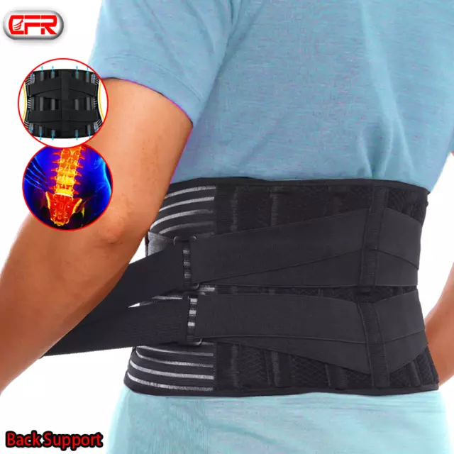 Heavy Duty Lift Lumbar Lower Back Waist Support Belt Brace Men Women Pain Relief