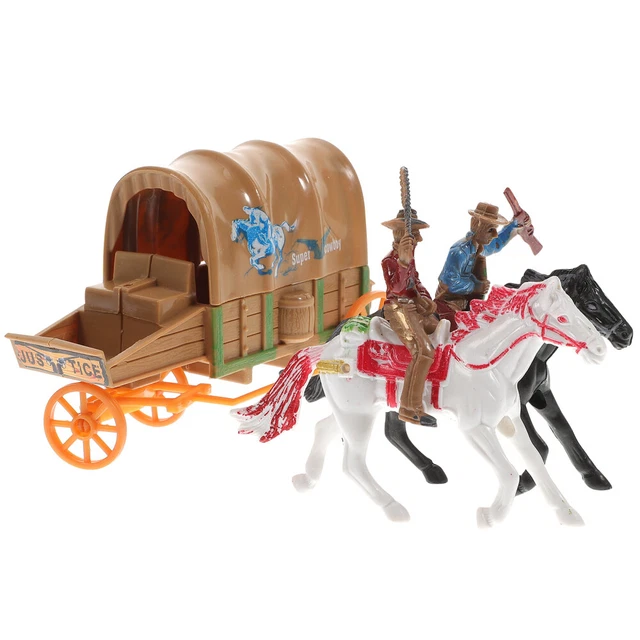 Cowboy Cultura Giocattoli Da Collezione Plastica Western Modello Cowboy Giocattolo Carrozza Artigianato