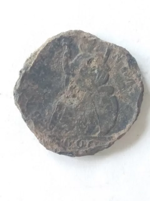 William And Mary 1690 S3451 Tin Farthing Metal Detecting Find