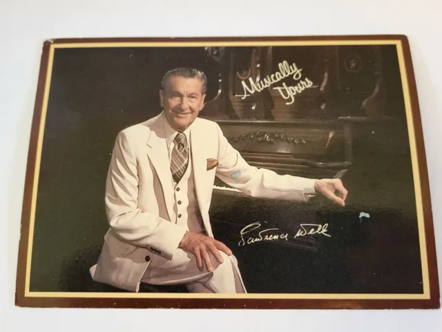 Postcard Musically Yours Personal greetings from Lawrence Welk 1986 Great condit