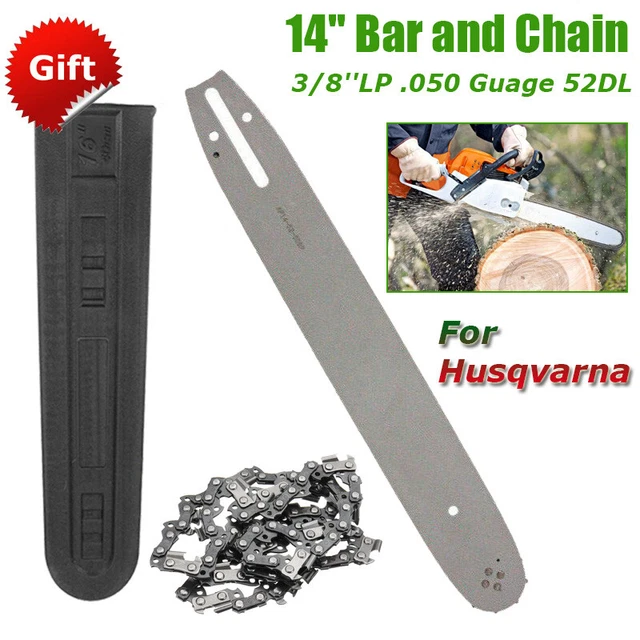 14& CHAINSAW GUIDE Bar + Saw Chain 3/8LP 050 52DL For HUSQVARNA 23 36 ...