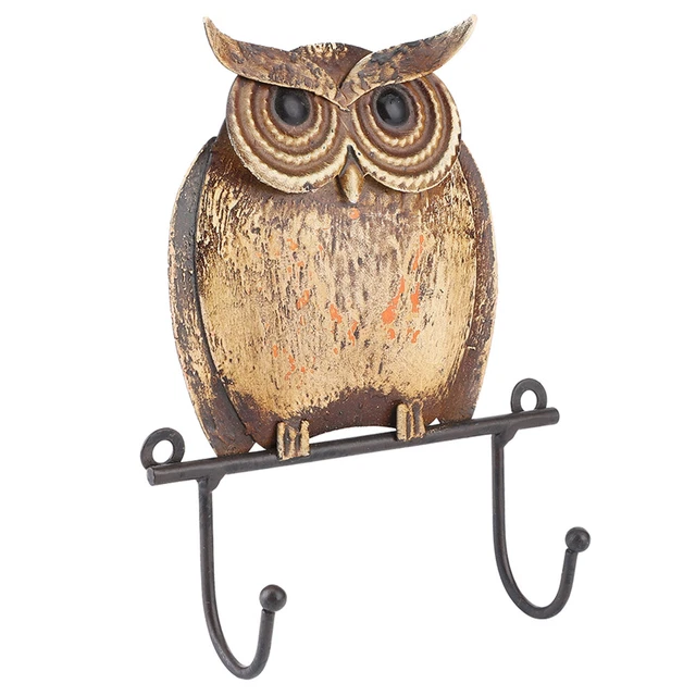 HG Owl Shape Wall Hook Rack Coat Hat Hanger Holder Vintage Home Living Room
