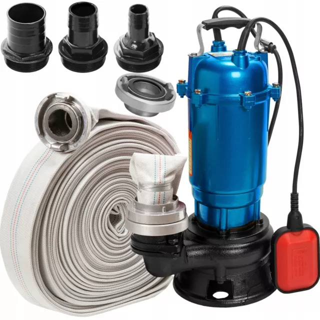 Heavy Duty FLOOD Sewage Water Pond Drain Septic Sump Cesspool Grinding Pump