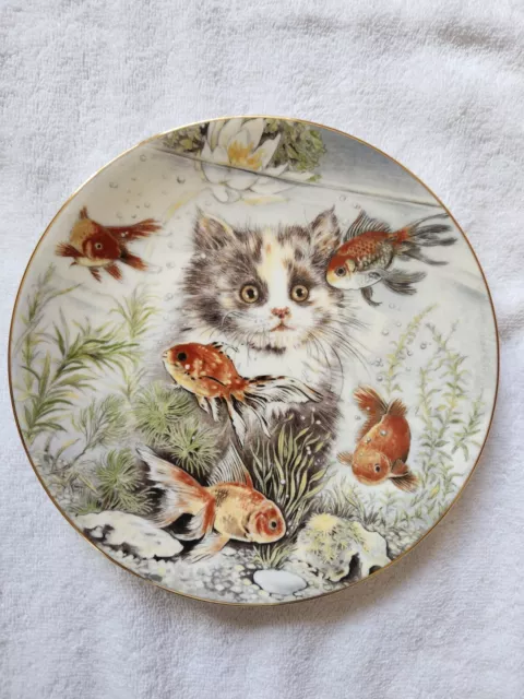 COMPLETE SET Royal Worcester Kitten Encounters Plate Collection 1986 2