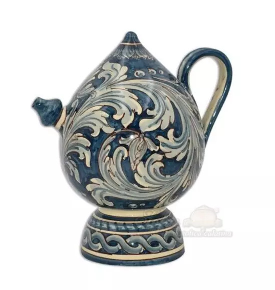 Vaso in Ceramica di Caltagirone sopramobile artigianale antico Bùmmulu Siciliano