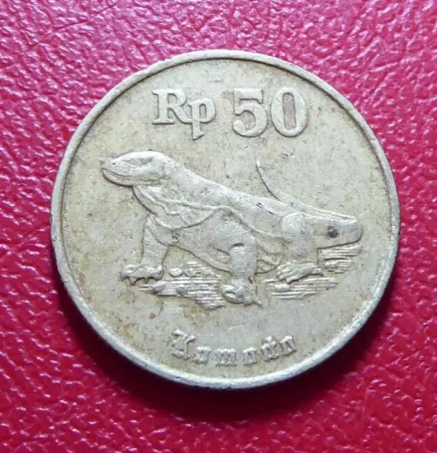 Indonesien, 50 Rupiah 1993,   "Komodo-Waran"