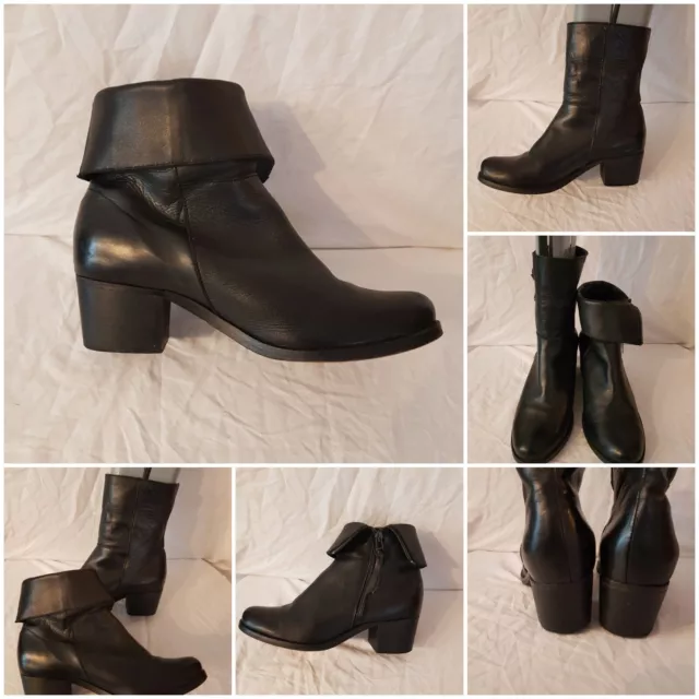 Boots/Bottines ATELIER MEJIS p38 cuir noir Parfait état +++