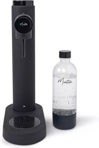 MonTen Soda Sparkling Water Maker - Matte Black Carbonated