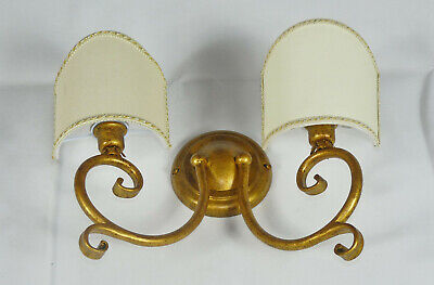 Classica applique con 2 luci in oro antico e con ventole camera da letto art.427